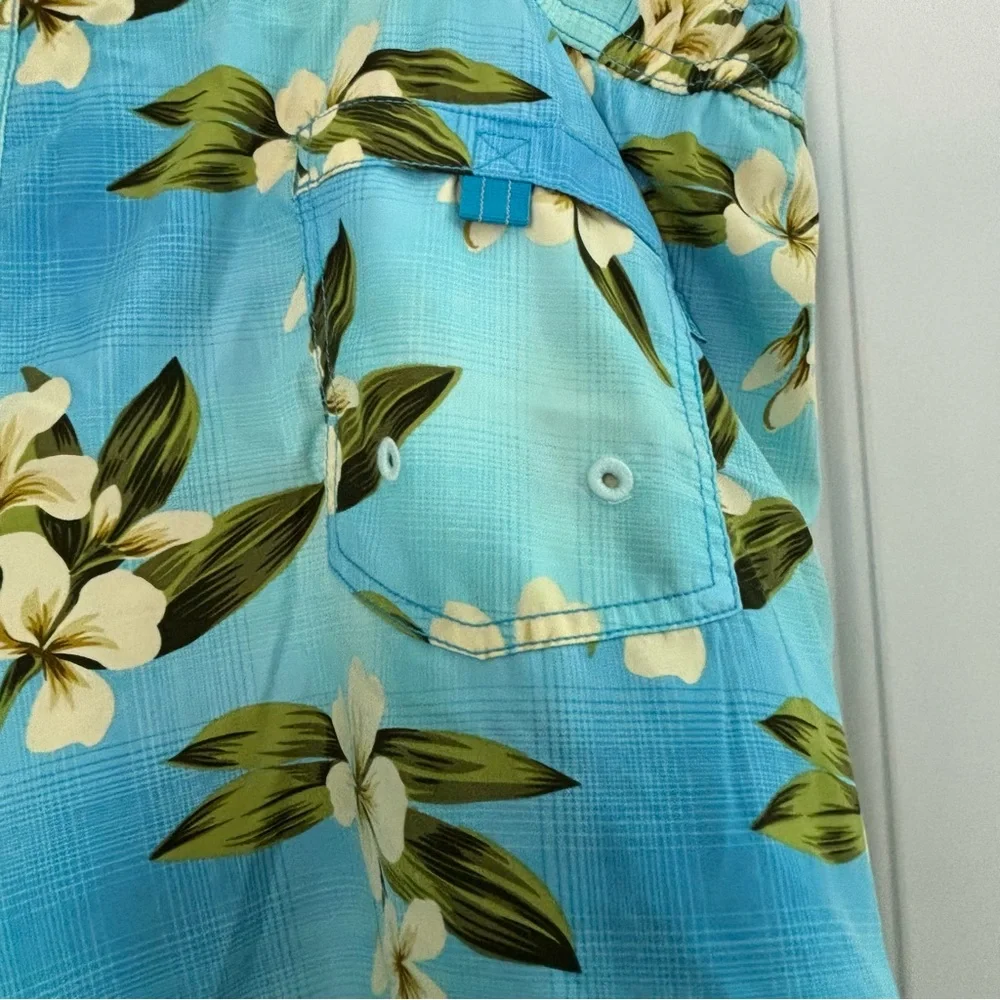 Tommy Bahama Blue Hawaiian Mesh Swimsuit Beach